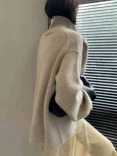 Women High Neck Pullover